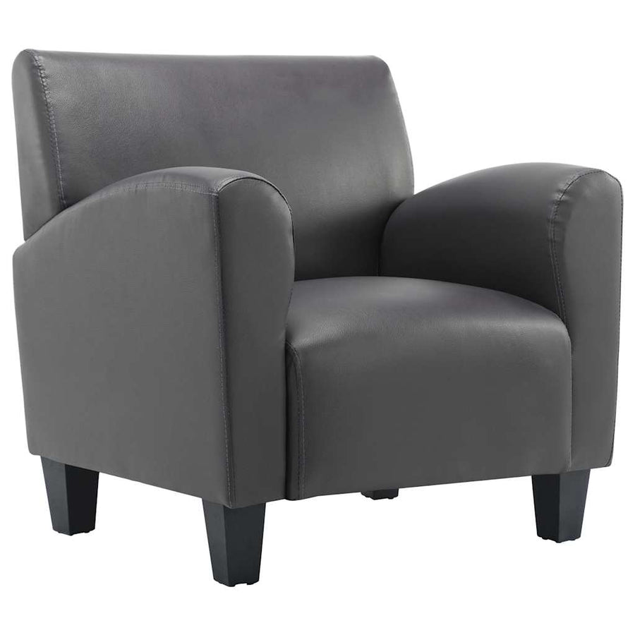 Sofa Chair Grey Faux Leather
