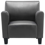 Sofa Chair Grey Faux Leather