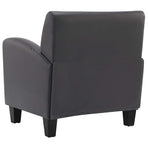Sofa Chair Grey Faux Leather