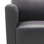 Sofa Chair Grey Faux Leather