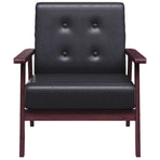 Armchair Black Faux Leather