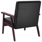 Armchair Black Faux Leather