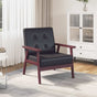 Armchair Black Faux Leather