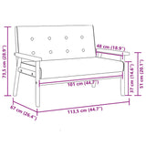 2-Seater Sofa Black Faux Leather