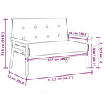 2-Seater Sofa Black Faux Leather