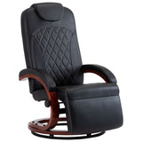 TV Recliner Black Faux Leather - Front View