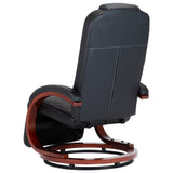 TV Recliner Black Faux Leather - Rear View