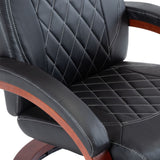 TV Recliner Black Faux Leather - Close-Up Angle