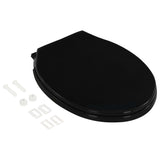 Soft-close Toilet Seat with Quick-release Design Black - Side View