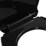 Soft-close Toilet Seat with Quick-release Design Black - Rear View