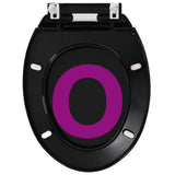 Soft-close Toilet Seat with Quick-release Design Black - Low Angle