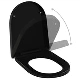 Soft-close Toilet Seat with Quick-release Design Black - Front View