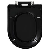 Soft-close Toilet Seat with Quick-release Design Black - 45-Degree Angle