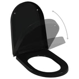 Soft-close Toilet Seat with Quick-release Design Black - Front View