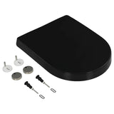 Soft-close Toilet Seat with Quick-release Design Black - Side View