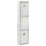 Recycle Dustbin Silver Stainless Steel 24 L