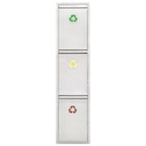 Recycle Dustbin Silver Stainless Steel 24 L