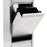 Recycle Dustbin Silver Stainless Steel 24 L