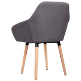 Dining Chairs 2 pcs Dark Grey Fabric - Side View