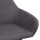 Dining Chairs 2 pcs Dark Grey Fabric - 45-Degree Angle