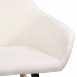 Dining Chairs 2 pcs Cream Fabric