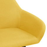 Dining Chairs 2 pcs Yellow Fabric - 45-Degree Angle