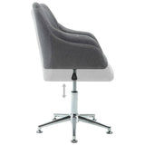 Swivel Dining Chair Light Grey Fabric - 45-Degree Angle