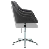 Swivel Dining Chair Dark Grey Fabric - 45-Degree Angle