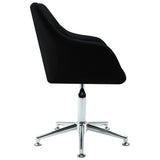Swivel Dining Chair Black Fabric