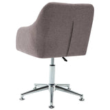 Swivel Dining Chair Taupe Fabric - Top-Down View