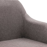 Swivel Dining Chair Taupe Fabric - Rear View