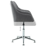 Swivel Dining Chairs 2 pcs Light Grey Fabric - Close-Up Angle