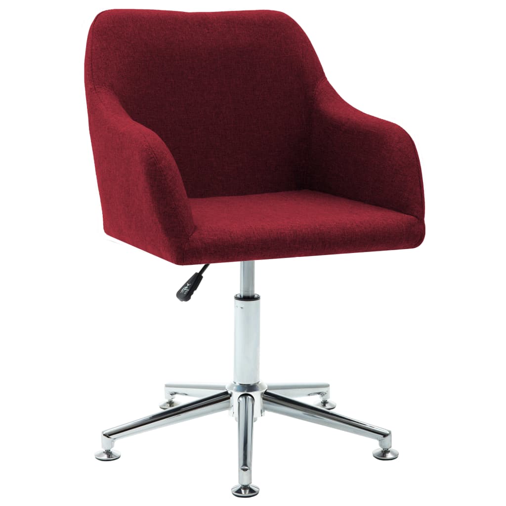 Swivel Dining Chairs 2 pcs Wine Red Fabric
