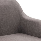 Swivel Dining Chairs 2 pcs Taupe Fabric - Low Angle