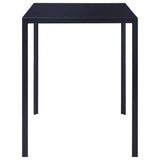 Seven Piece Dining Set Grey - Top-Down View