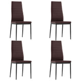 Five Piece Dining Set Brown - 45-Degree Angle