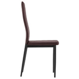 Seven Piece Dining Set Brown - Low Angle
