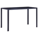 Seven Piece Dining Set Wine Red - Front View