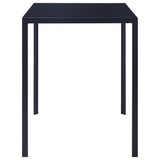 Seven Piece Dining Set Wine Red - Top-Down View