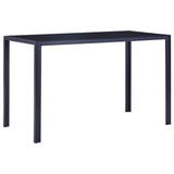 Seven Piece Dining Set Blue - Front View