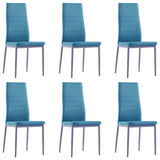 Seven Piece Dining Set Blue - Rear View