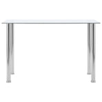 Dining Table Transparent 120x60x75 cm Tempered Glass