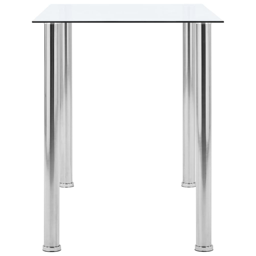 Dining Table Transparent 120x60x75 cm Tempered Glass
