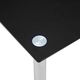 Dining Table Black 120x60x75 cm Tempered Glass - Top-Down View