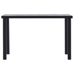 Dining Table Black and Concrete Grey 120x60x75 cm MDF