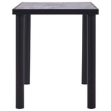 Dining Table Black and Concrete Grey 120x60x75 cm MDF - Side View