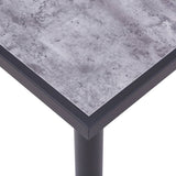 Dining Table Black and Concrete Grey 120x60x75 cm MDF - Top-Down View