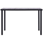 Dining Table Black and Concrete Grey 160x80x75 cm MDF