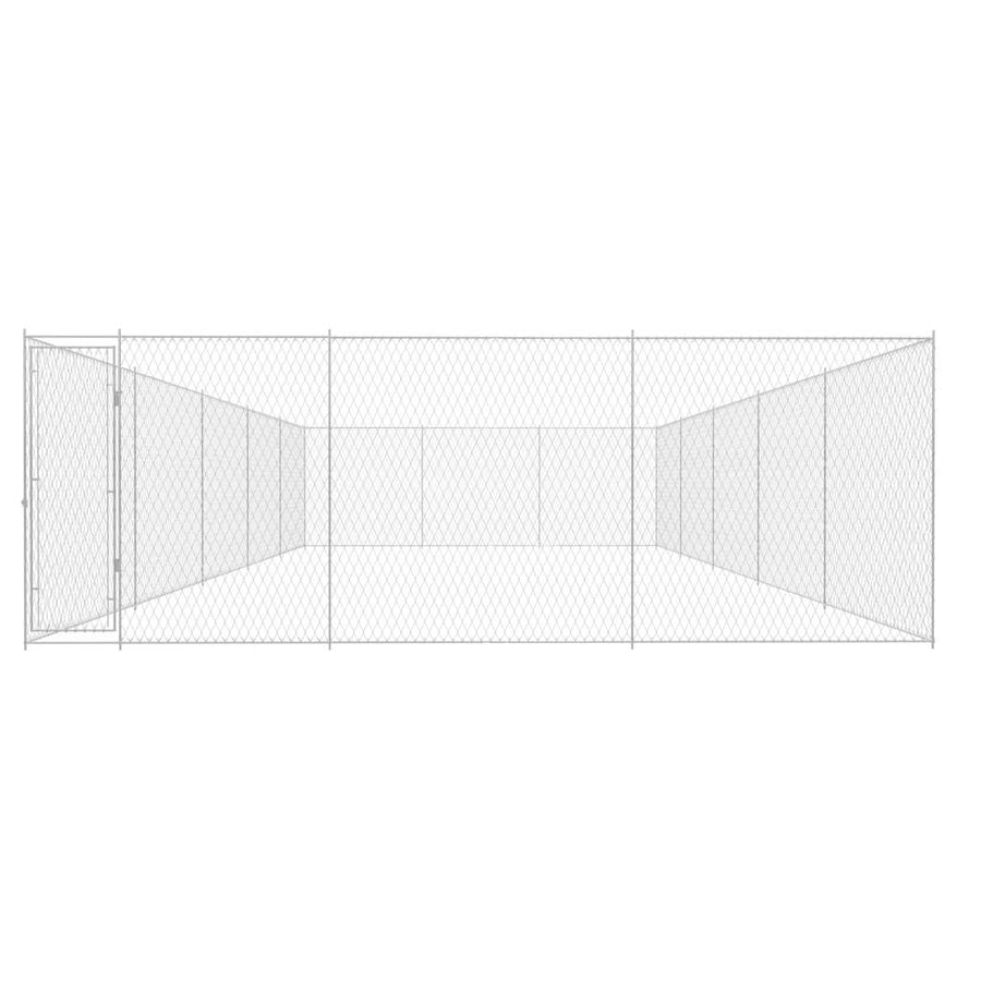 Outdoor Dog Kennel Galvanised Steel 950x570x185 cm