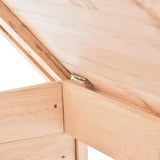 Lawn Mower Garage 92x104x59.5 cm Solid Pine Wood 19 mm - Rear View